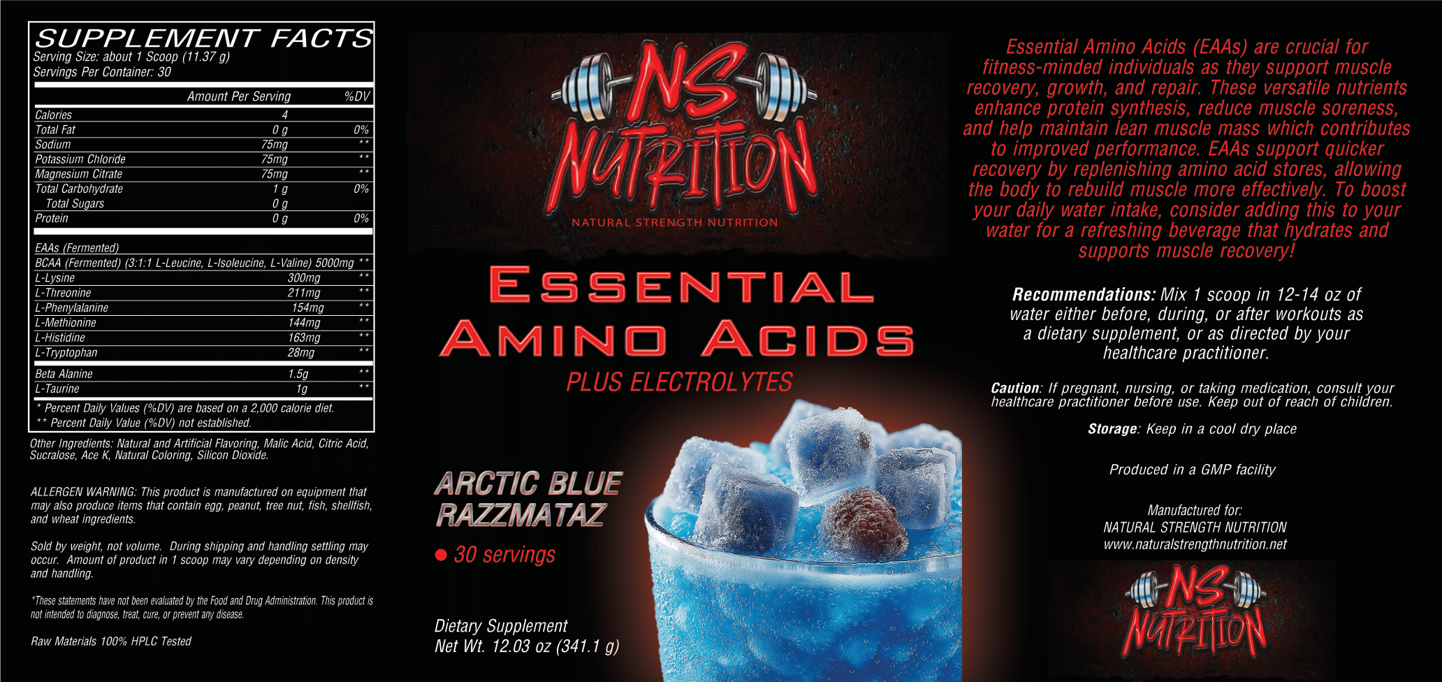 Essential Amino Acids - Arctic Blue Razzmataz