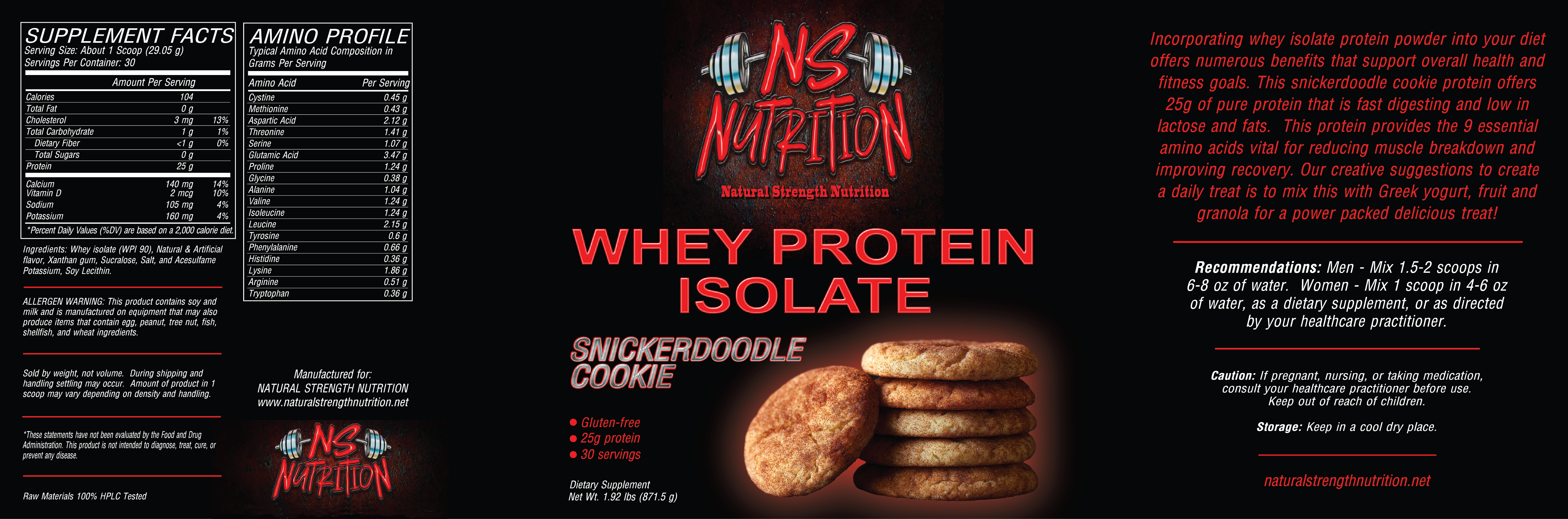 Whey Protein Isolate - Snickerdoodle Cookie